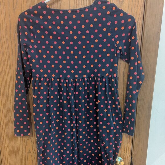 Lands' End Polka Dot Long Sleeve Dress with Pockets-Girls M (10-12) - Picture 4 of 4